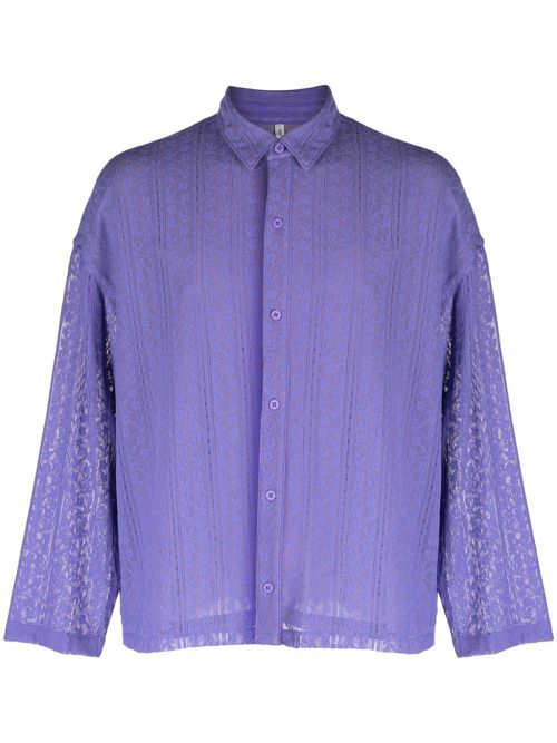 Banners floral-lace shirt - Purple
