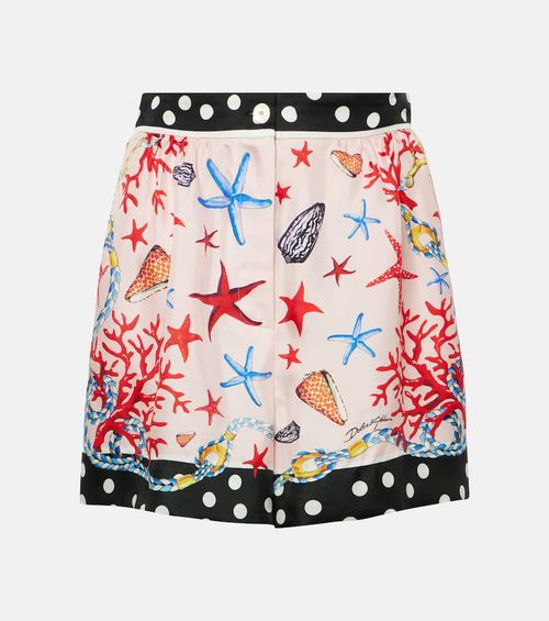 Capri silk satin shorts