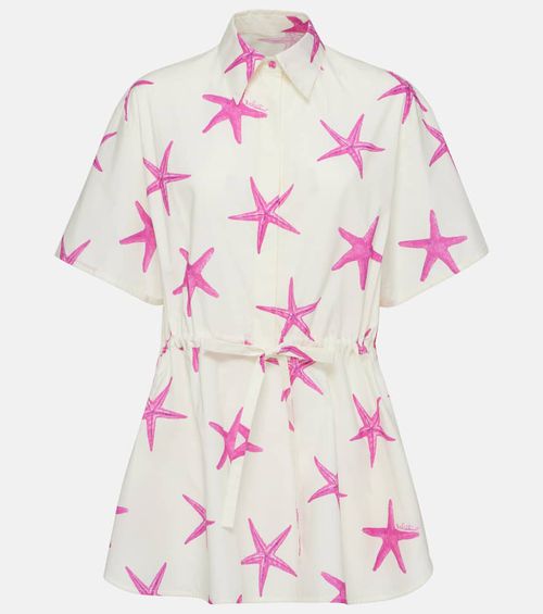 Printed cotton minidress