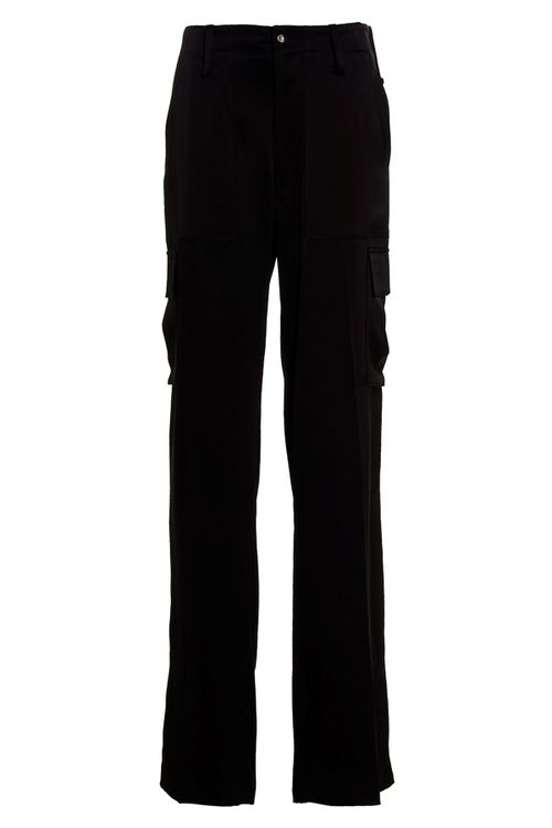 Satin Cargo Pants