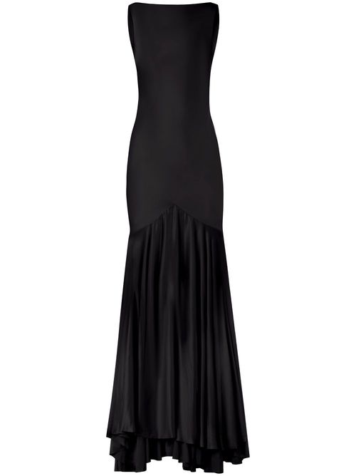 nina ricci open-back satin maxi dress Nina Ricci Pink Mermaid Dress With Open Back 40