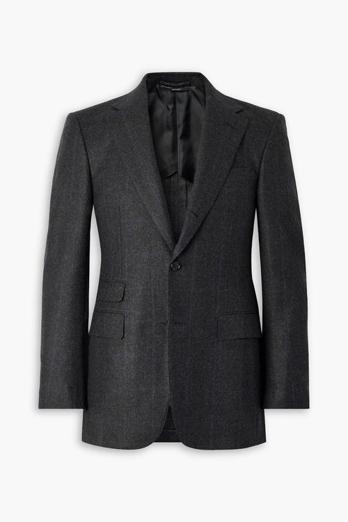 Prince of Wales checked wool suit jacket - Gray - IT 48