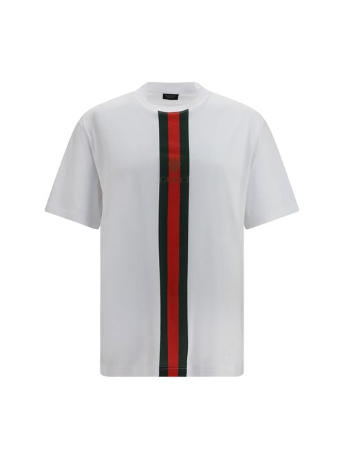 Web Stripe Print T-Shirt — White