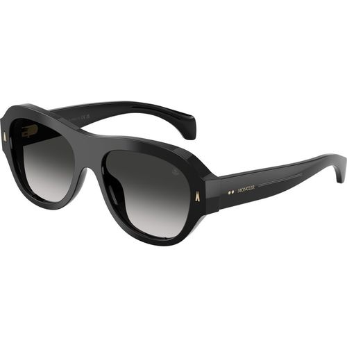 Moncler Unisex Moncler ME6015U ELEVANE 30013C Gafas de sol Acetato Negro Gris Geométrico Normal Matizado