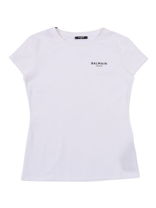 T-SHIRT-TOP White Cotton Lyocell Short Sleeves T-shirt