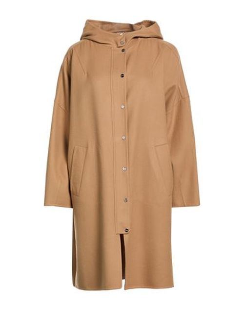 Woman Overcoat & Trench Coat Camel Size 10 Virgin Wool, Polyester