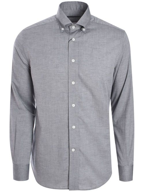Buttoned cotton shirt - Grey