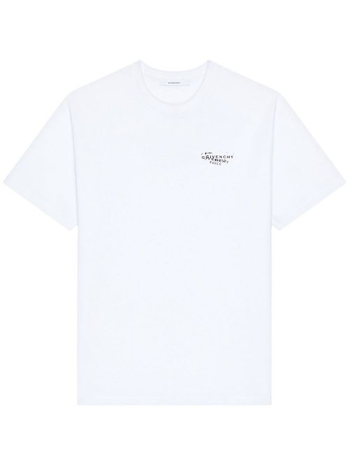 Stamp Print Cotton T-Shirt