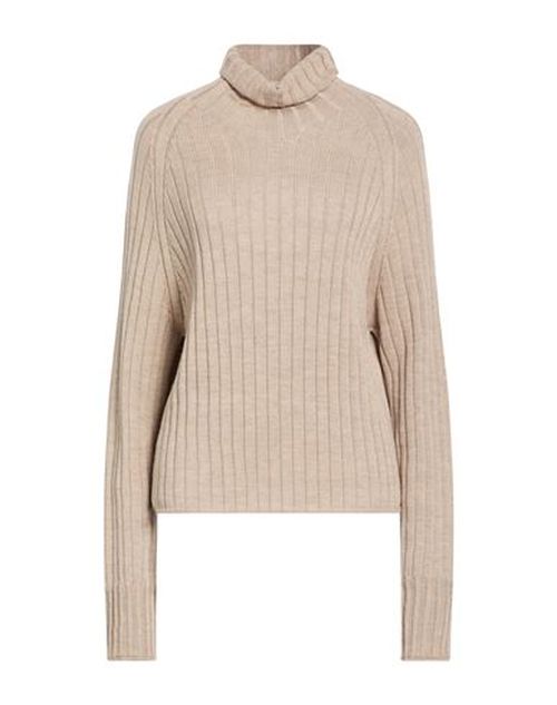 Woman Turtleneck Taupe Size 10 Merino Wool