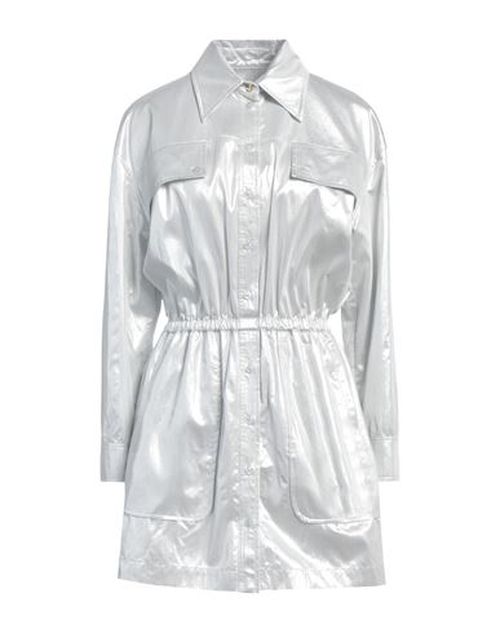 Woman Mini dress Light grey Size S Viscose, Metallic fiber