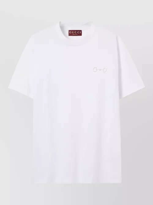 Gucci - cotton jersey top crew neck short sleeve