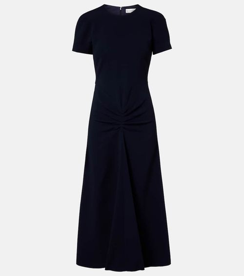 Gathered jersey midi dress