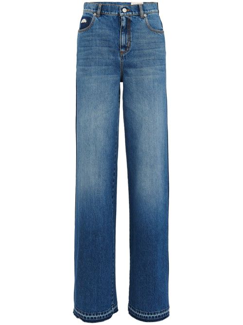 High-rise wide-leg jeans - Blue