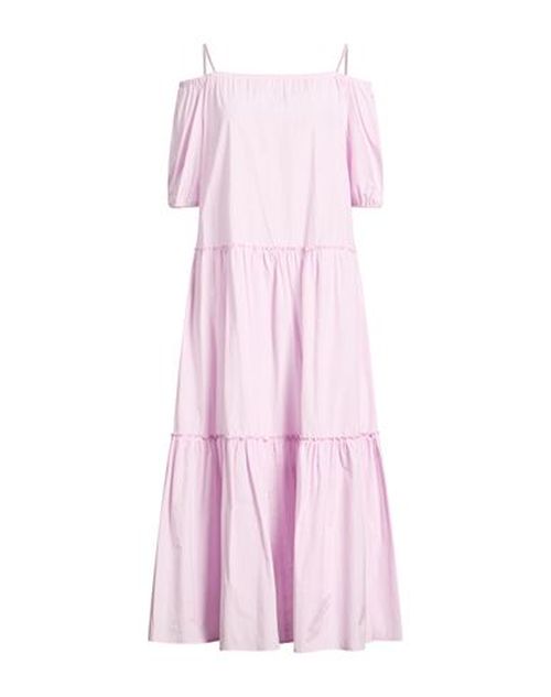 Woman Maxi dress Lilac Size 2 Cotton, Polyester
