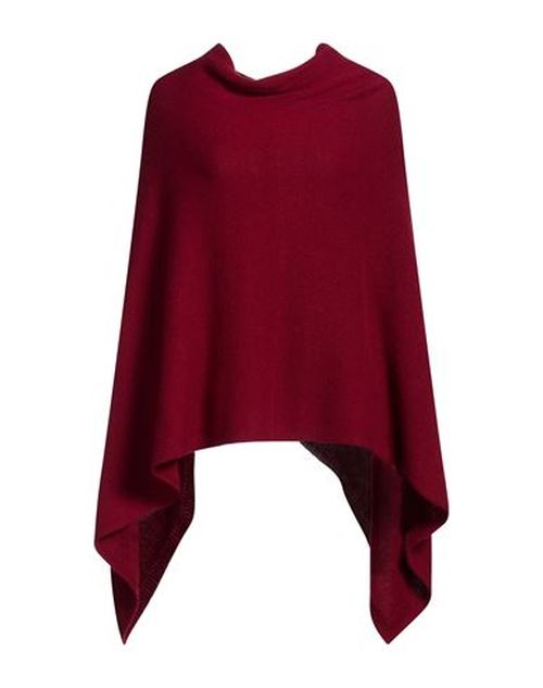 N. o.w. Andrea Rosati Cashmere Woman Cape Burgundy Size ONESIZE Cashmere