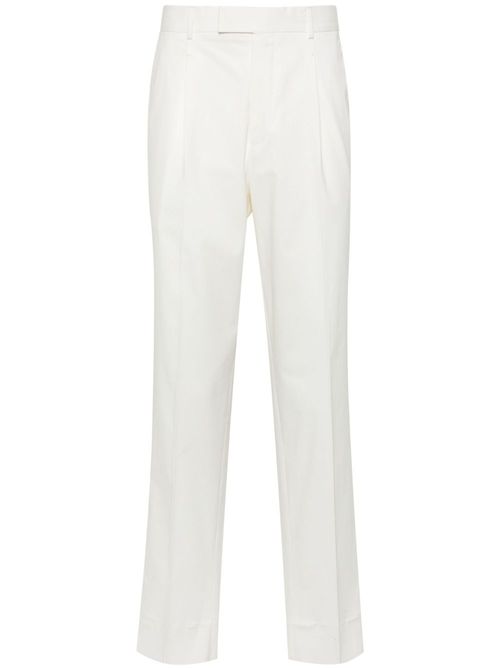Mid-rise poplin chino trousers - White