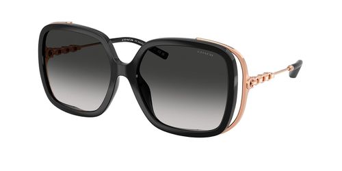 Coach HC8423U CAD80 50023C Men's Sunglasses Black Size 56