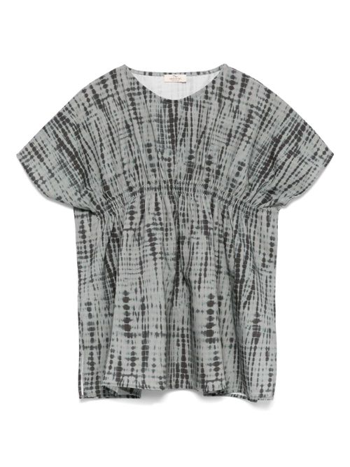 Tie dye-print top - Green