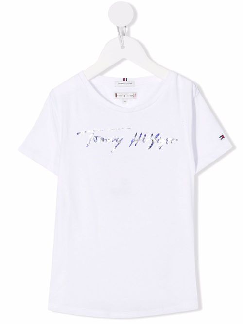 Logo-print organic cotton T-shirt - White