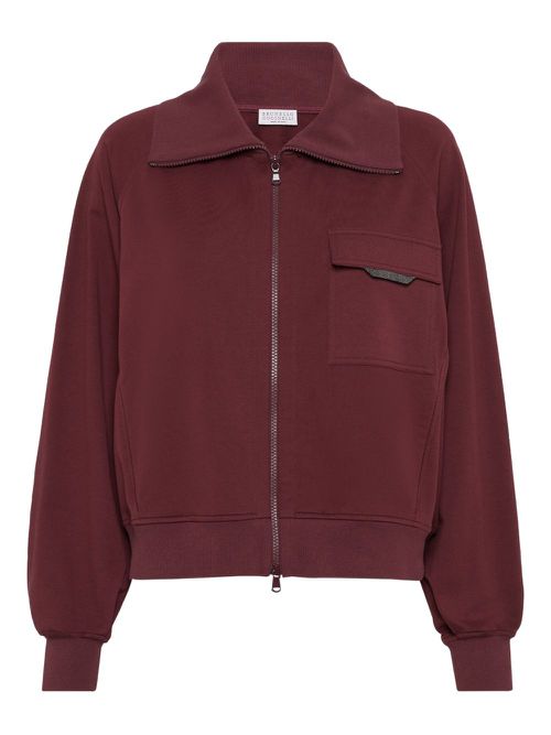 Monili-detail sweatshirt - Red