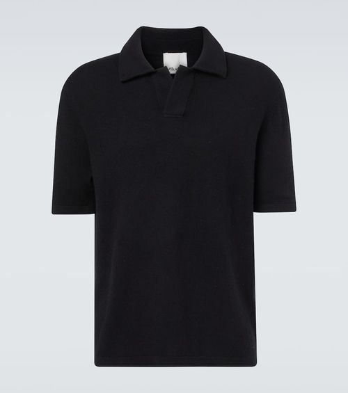 Wool and cashmere polo sweater