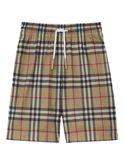 Vintage Check-pattern shorts - Neutrals