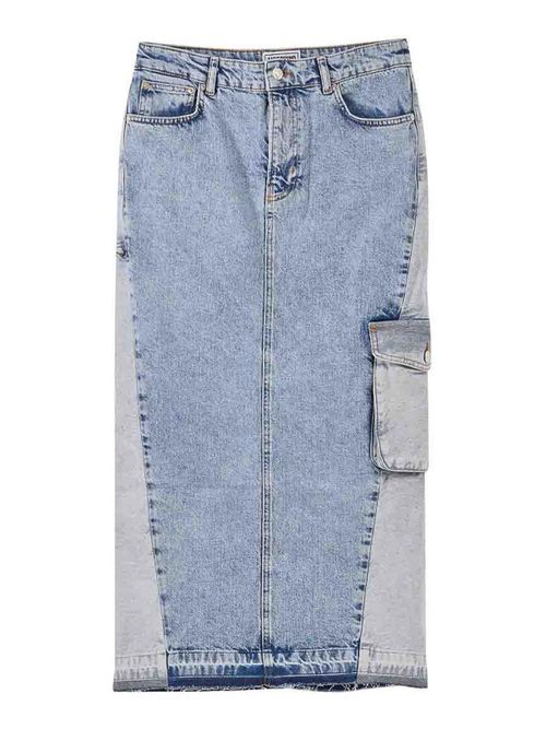 Denim Cargo Skirt