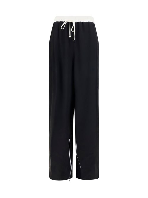 Silk Trousers — Black