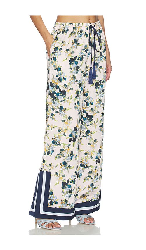 Cinq a Sept Trailing Iris Asher Pant in Rose,Blue. XS. Also in