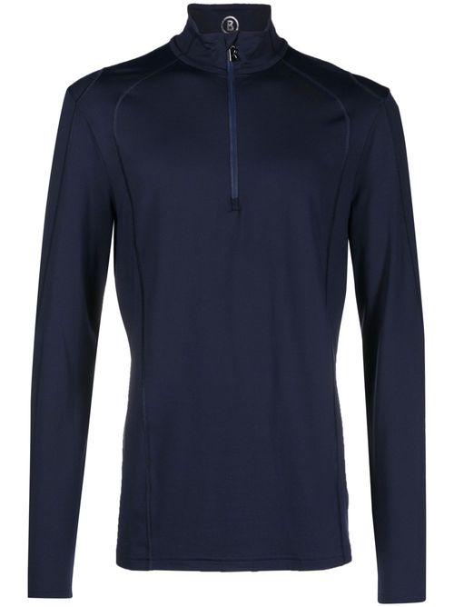 Harry half-zip performance T-shirt - Blue