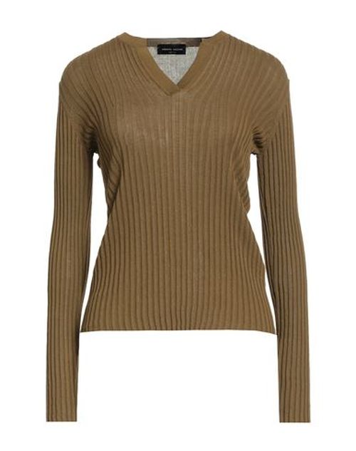 Woman Sweater Military green Size S Cotton