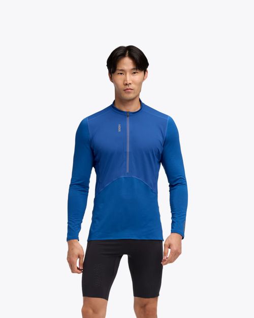 HOKA Men's SkyBreeze Long Sleeve Zip Shoes in Ultramarine