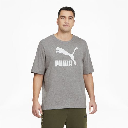 PUMA Classics Logo Men's T-Shirt Big And Tall in Grey, 3XLT