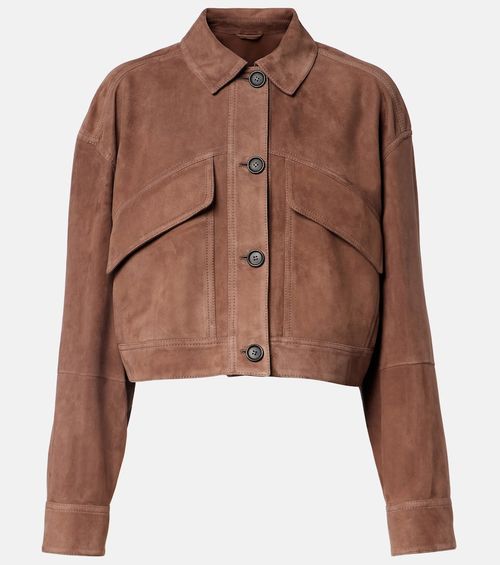 Monili cropped suede jacket