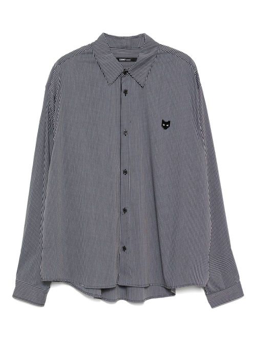 ZZERO BY SONGZIO curved-cut cropped shirt - Black