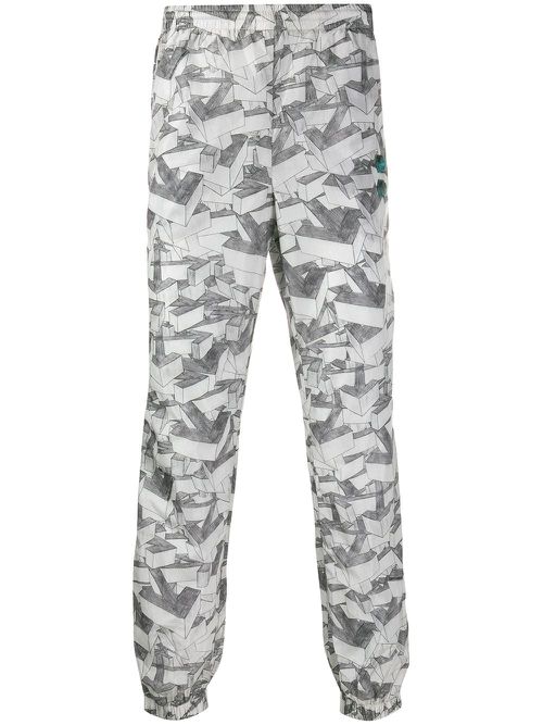Arrows pattern track pants - Grey