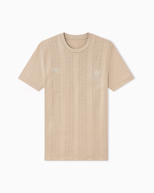 Soccer T-shirt in technical jacquard fabric