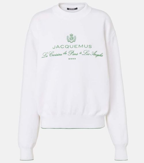 Vince embroidered cotton-blend sweatshirt