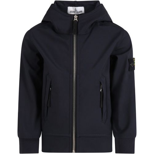 Blue Jacket For Boy With Iconic Patch