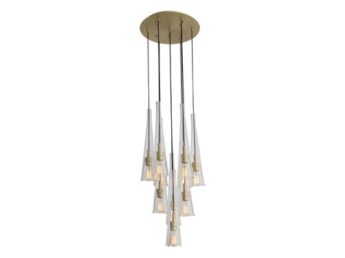 Abbey Park 10-Light Chandelier in Brushed Bra
