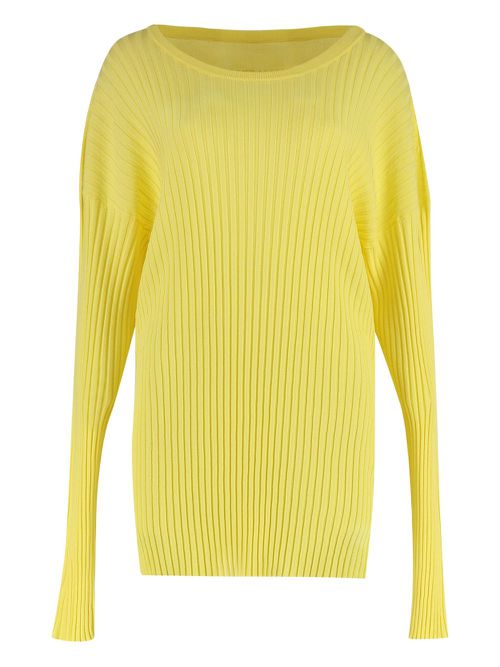 Ribbed knit sweater - Yellow
