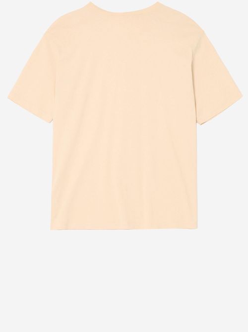 Logo-Print Cotton T-Shirt — Beige