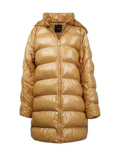 Quilted Polyamide Down Jacket — Caramel
