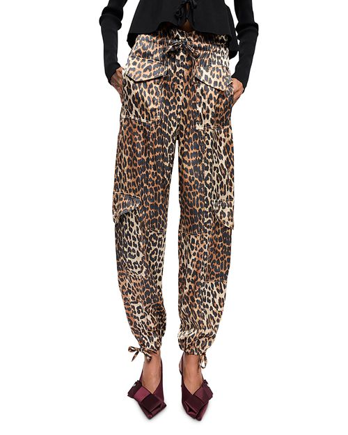 Printed Satin Pants