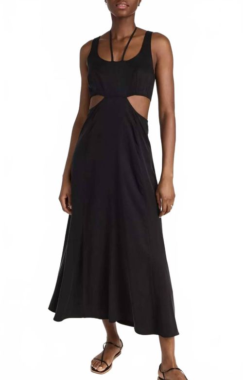 knee length dresses for ladies Thandie Sweetheart-Neck Ruched Midaxi Dress in Ivory