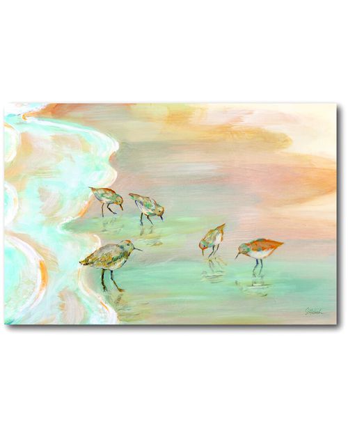 Back Bay Sandpipers Canvas Wall Art
