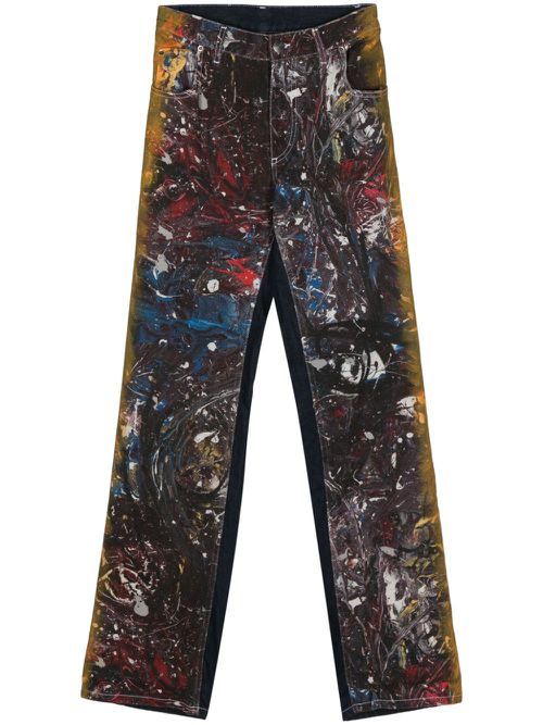 Exclusive Painted Art cotton jeans - Blue