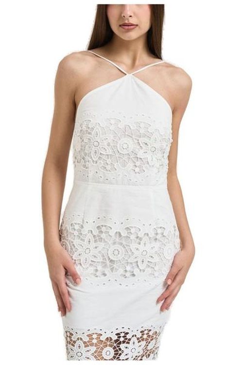 Patrizia Pepe Lace Panel Halterneck Dress