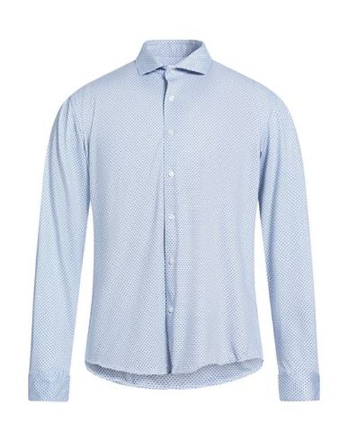 Diciannove_61 Man Shirt Blue Size 16 Polyester, Elastane