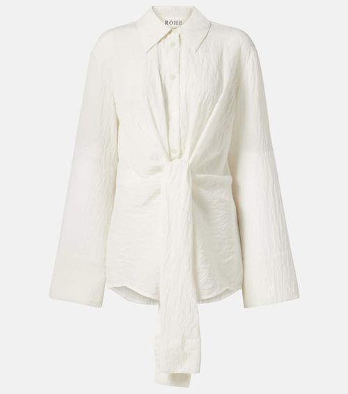 Róhe Knot-detail silk-blend shirt